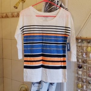 NWT Striped 3/4 Sleeve Shirt